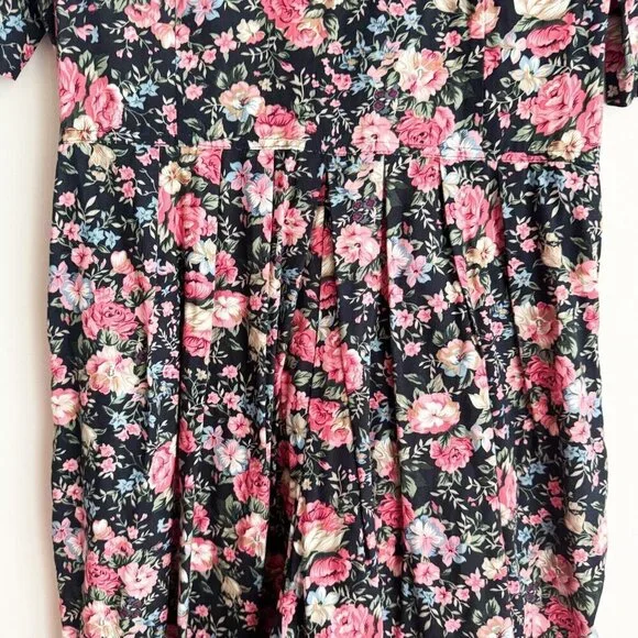 Vintage 90s Northern Traditions Floral Wide Leg Jumpsuit S/M - Picture 10 of 11